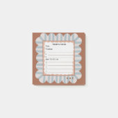 Post-it® Papier notes initiales personnalisées à rayures bl (Devant)