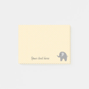 Post-it® Papier notes jaune à pois avec éléphant gris