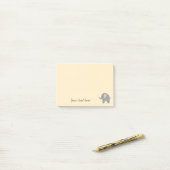 Post-it® Papier notes jaune à pois avec éléphant gris (Sur un bureau)
