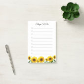 Post-it® Papier notes ligné Things To Do avec tournesols (Bureau)