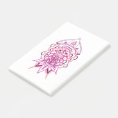 Post-it® Papier-notes Mandala Floral Rose | Bohème Esthétiq (Incliné)
