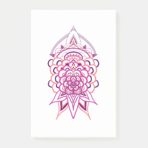 Post-it® Papier-notes Mandala Floral Rose Bohème Esthétiq
