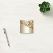 Post-it® Papier notes moderne orné floral doré (Bureau)