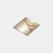 Post-it® Papier notes moderne orné floral doré (Incliné)