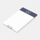 Post-it® Papier-notes Monogramme Couronne de Laurier Bleu M (Incliné)