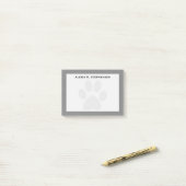 Post-it® Papier notes Monogramme empreinte de patte d'anima (Sur un bureau)