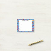 Post-it® Papier notes papillons, cœurs et fleurs (Sur un bureau)