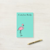 Post-it® Papier notes personnalisé Flamant Rose (Sur un bureau)