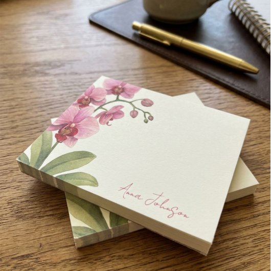 Post-it® Papier notes personnalisé Orchidée aquarelle