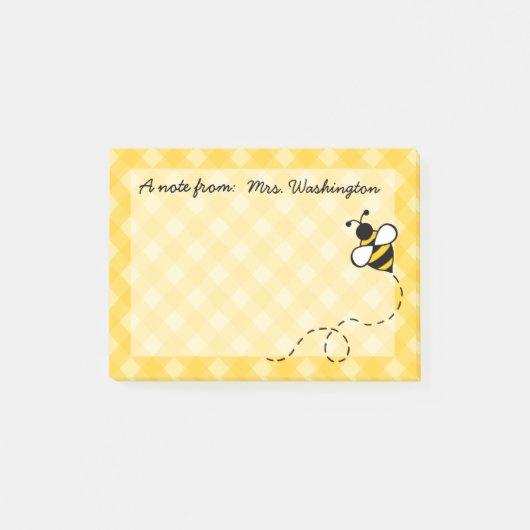 Post-it® Papier notes personnalisés abeille à miel (Devant)