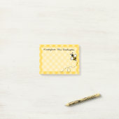 Post-it® Papier notes personnalisés abeille à miel (Sur un bureau)