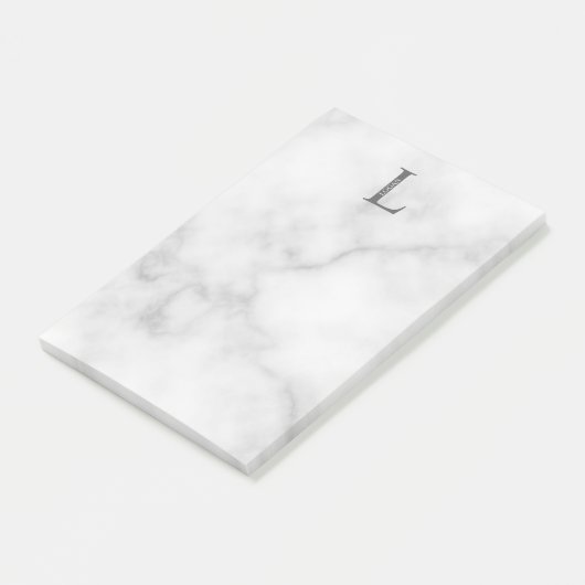 Post-it® Papier-notes personnalisés avec monogramme et nom (Incliné)