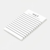 Post-it® Papier notes personnalisés avec nom et lignes (Incliné)