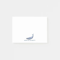 Papier Notes Personnalisés Baleine Bleue