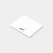 Post-it® Papier Notes Personnalisés Baleine Bleue (Incliné)