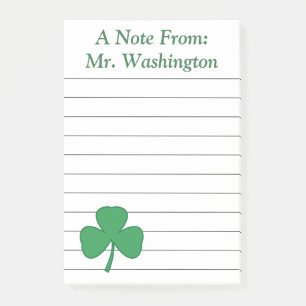 Post-it® Papier notes personnalisés en forme de trèfle