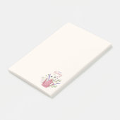 Post-it® Papier-notes personnalisés Fleurs & Théière (Incliné)