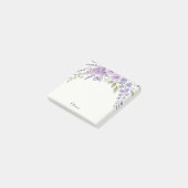 Post-it® Papier-notes personnalisés fleurs violettes (Incliné)