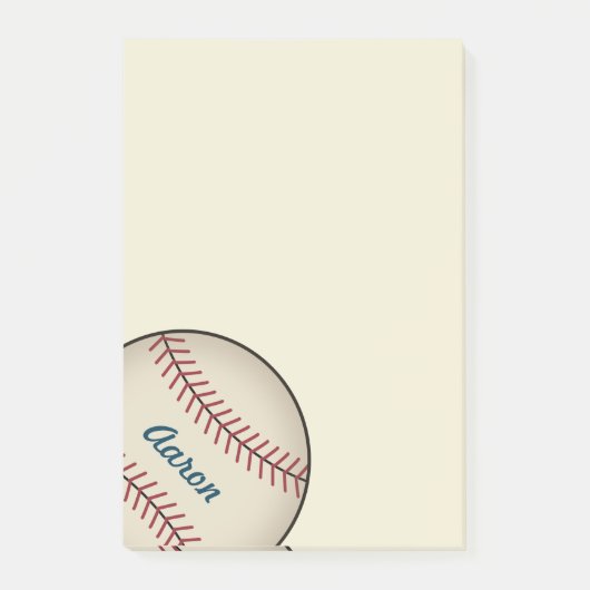Post-it® Papier notes personnalisés Grand Baseball (Devant)