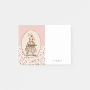 Post-it® Papier-notes personnalisés, Lapin floral vintage