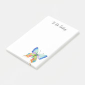 Post-it® Papier notes personnalisés Papillon Arc-en-ciel 4" (Incliné)