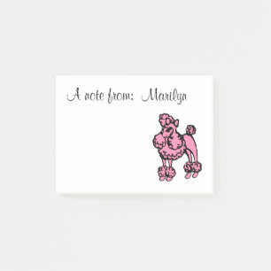 Post-it® Papier notes personnalisés rose Caniche