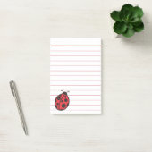 Post-it® Papier notes Post It coccinelle à ligne rouge (Bureau)