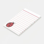 Post-it® Papier notes Post It coccinelle à ligne rouge (Incliné)