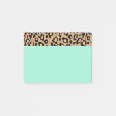 Post-it® Papier notes Post It Imprimé Léopard Turquoise (Devant)