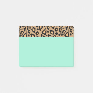 Post-it® Papier notes Post It Imprimé Léopard Turquoise