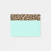 Post-it® Papier notes Post It Imprimé Léopard Turquoise Rét (Devant)