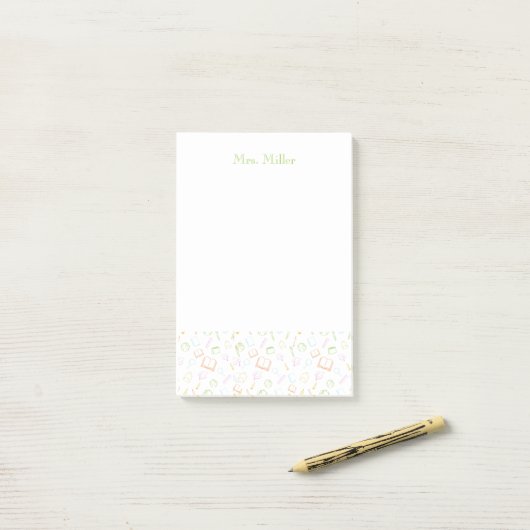 Post-it® Papier notes pour enseignant chic (Sur un bureau)