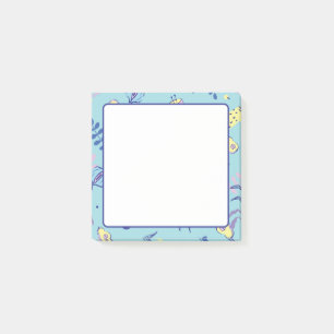 Post-it® Papier-notes quotidiennes à motif floral Aqua