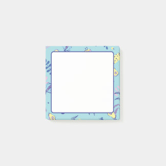 Post-it® Papier-notes quotidiennes à motif floral Aqua
