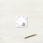 Post-it® Papier notes repositionnables Maison rouge en camp (Sur un bureau)