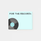 Post-it® Papier Notes Retro Aqua Pour Disque Vinyle (Devant)