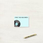 Post-it® Papier Notes Retro Aqua Pour Disque Vinyle (Sur un bureau)