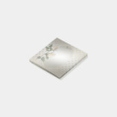 Post-it® Papier notes Roses Blanches Coeurs Dorés (Incliné)
