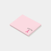 Post-it® Papier-notes ruban de survivant du cancer rose (Incliné)