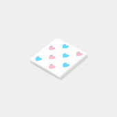 Post-it® Papier notes Trans Pride cœurs (Incliné)