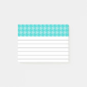 Post-it® Papier notes Turquoise en Damier (Devant)