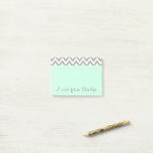 Post-it® Papier notes vert menthe personnalisé Cadeau de bu (Sur un bureau)