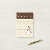 Post-it® Papier notes vintage café épicerie (Sur un bureau)