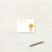 Post-it® Papier notes Watercolour Tournesol Merci (Sur un bureau)