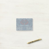 Post-it® Papier peint Tulipe Rose Navy Blue de William Morr (Sur un bureau)