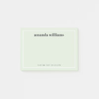 Papier personnalisé vert sauge clair moderne avec 