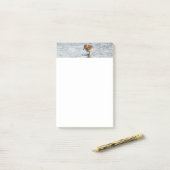 Post-it® Papier photo Sandpiper Bird 4x6 Notes (Sur un bureau)