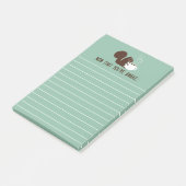 Post-it® Papier rayé mignon d'écureuil d'amant au loin (Incliné)