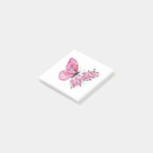 Post-it® Papillon à fleurs avec Sakura rose (Incliné)