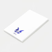 Post-it® Papillon aquarelle bleu profond saturé (Incliné)